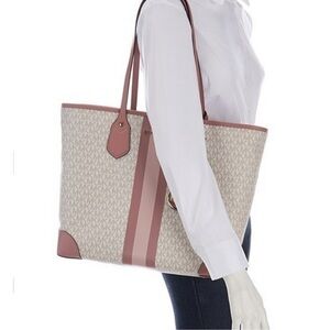 Michael Kors Pink and Cream Signature Tote